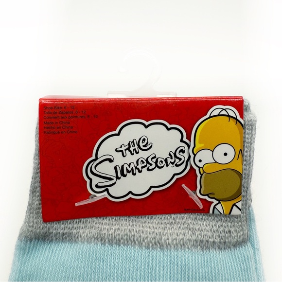 The Simpsons Crew Socks Mens Womens Homer Simpson Duff Beer Fun Gift 2 Pairs - Picture 2 of 8